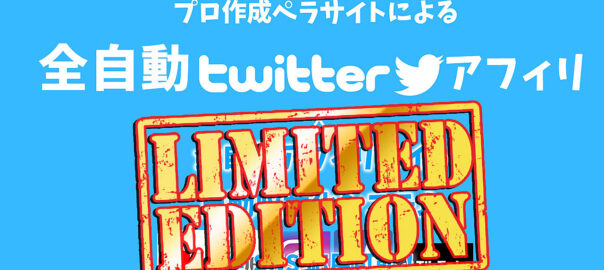 【5月24日まで限定】twitter自動集金システムリミテッドエディション  twitterxアフィリエイト24時間オート収益化システム 初心者でもカンタン おまけ3000円分