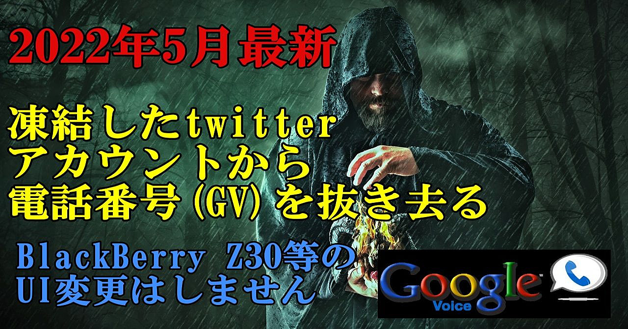 【2022年5月最新】凍結したtwitterアカウントからGoogleVoiceを抜き出す