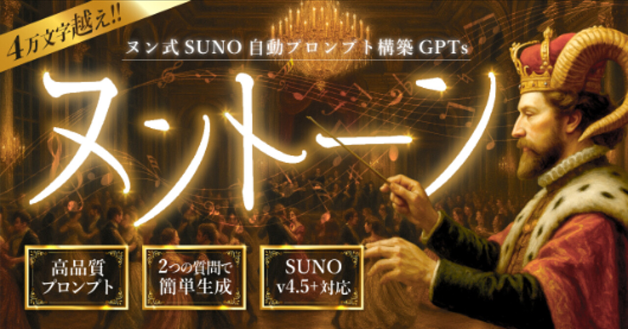 【音楽知識ゼロでもプロクオリティ】たった2つの質問であなたのイメージが神曲になるGPTs